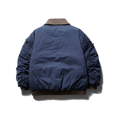 Abrigo Acolchado Retro con Cuello Alto para Hombre - Image 38