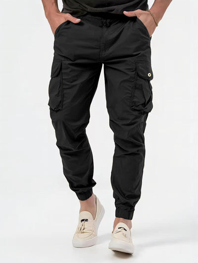 Pantalones Cargo Hombre con Bolsillos Tridimensionales Diseño Liso - Image 12