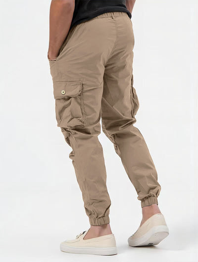 Pantalones Cargo Hombre con Bolsillos Tridimensionales Diseño Liso - Image 13
