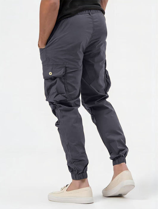 Pantalones Cargo Hombre con Bolsillos Tridimensionales Diseño Liso - Image 14