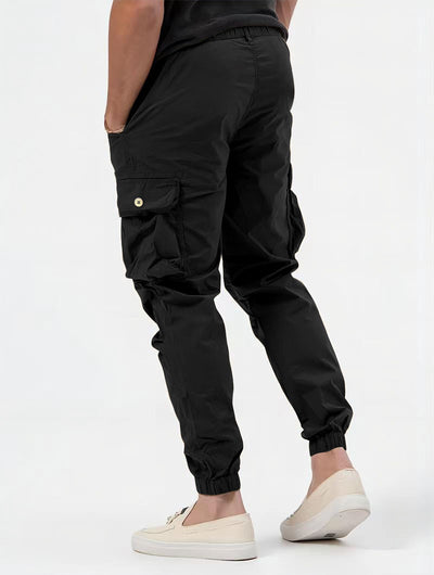 Pantalones Cargo Hombre con Bolsillos Tridimensionales Diseño Liso - Image 18