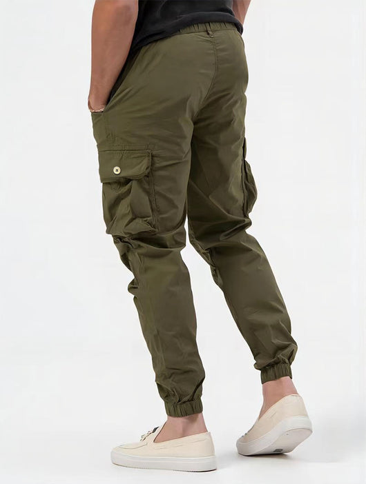 Pantalones Cargo Hombre con Bolsillos Tridimensionales Diseño Liso - Image 19