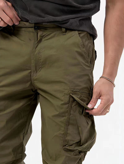 Pantalones Cargo Hombre con Bolsillos Tridimensionales Diseño Liso - Image 23