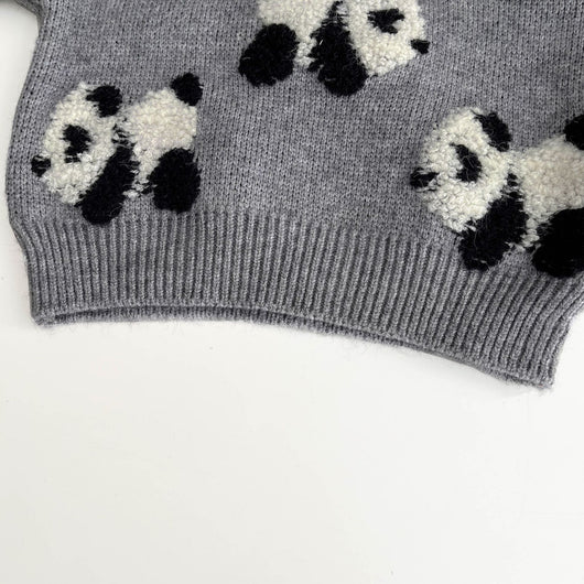 Suéter Infantil Tejido con Bordado de Panda - Image 32