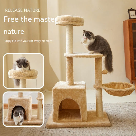 Árbol Rascador para Gatos de Madera Natural - Juguete Resistente sin Pelusa - Image 7
