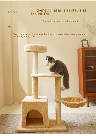 Árbol Rascador para Gatos de Madera Natural - Juguete Resistente sin Pelusa - Image 8