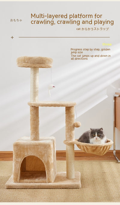 Árbol Rascador para Gatos de Madera Natural - Juguete Resistente sin Pelusa - Image 9