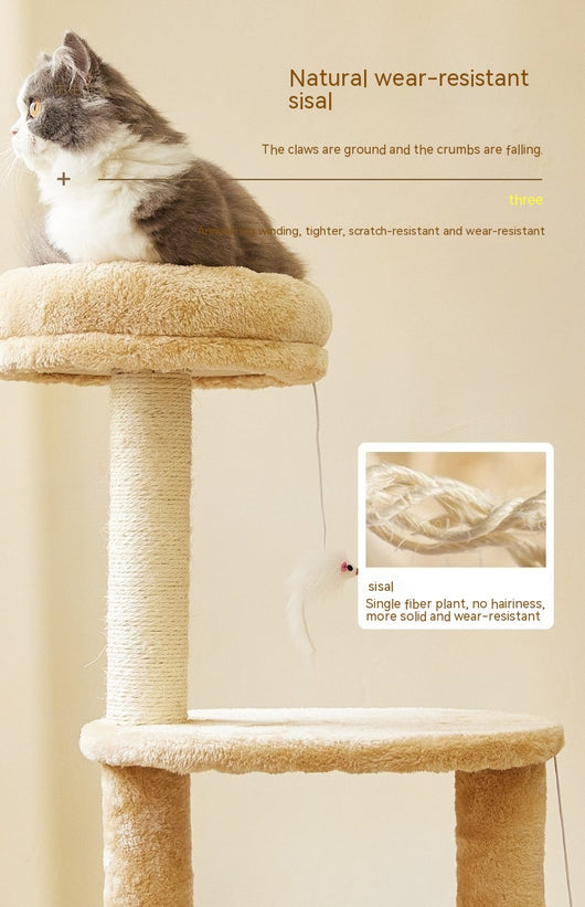 Árbol Rascador para Gatos de Madera Natural - Juguete Resistente sin Pelusa - Image 12