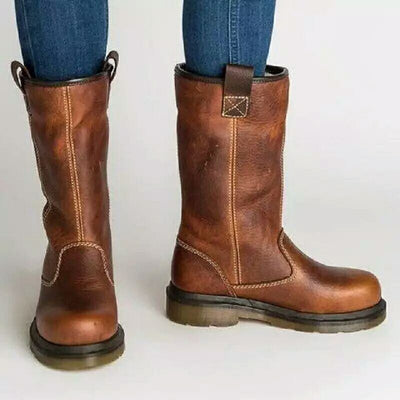 Botas Planas Cálidas Acolchadas para Mujer Talla Grande - Image 13