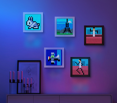 Marco Digital con Luz LED Colorida, Reloj y Lámpara Decorativa de Pared - Image 8