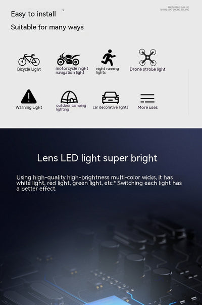 Lámpara LED para Dron con Control Remoto Impermeable y Luces Intermitentes - Image 36