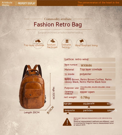 Bolsa de Viaje Multifuncional para Hombre en Cuero Genuino - Image 25