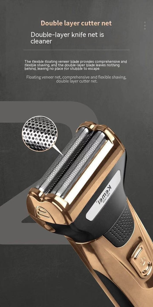 Afeitadora Eléctrica Multifuncional Premium para Hombre con Cabezal Pogonotomía - Image 11