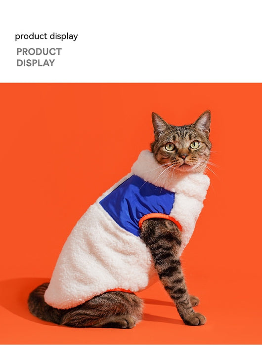 Chaleco Térmico de Cuello Alto para Gatos - Abrigo Invertido Terciopelo Invierno - Image 21