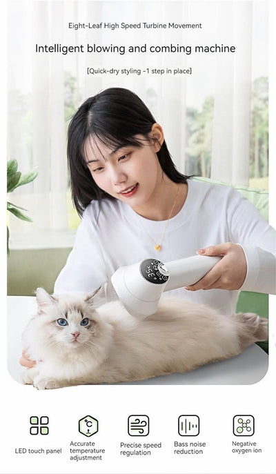 Secador Silencioso para Mascotas con Peine - Grooming Profesional para Perros y Gatos - Image 22