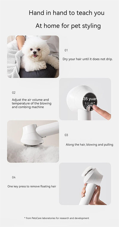 Secador Silencioso para Mascotas con Peine - Grooming Profesional para Perros y Gatos - Image 38