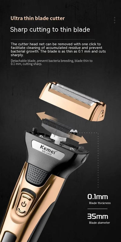 Afeitadora Eléctrica Multifuncional Premium para Hombre con Cabezal Pogonotomía - Image 16