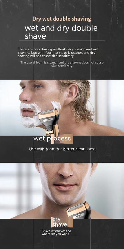 Afeitadora Eléctrica Multifuncional Premium para Hombre con Cabezal Pogonotomía - Image 19