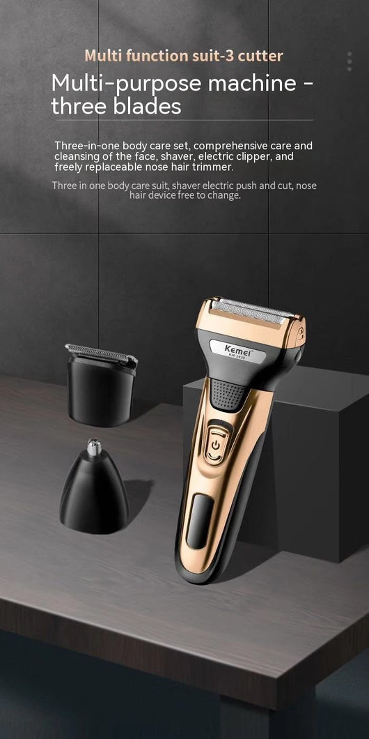 Afeitadora Eléctrica Multifuncional Premium para Hombre con Cabezal Pogonotomía - Image 21