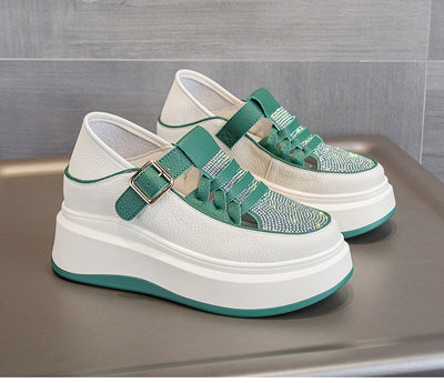 Zapatos Casuales Plataforma Cuña con Strass Reversibles - Image 39