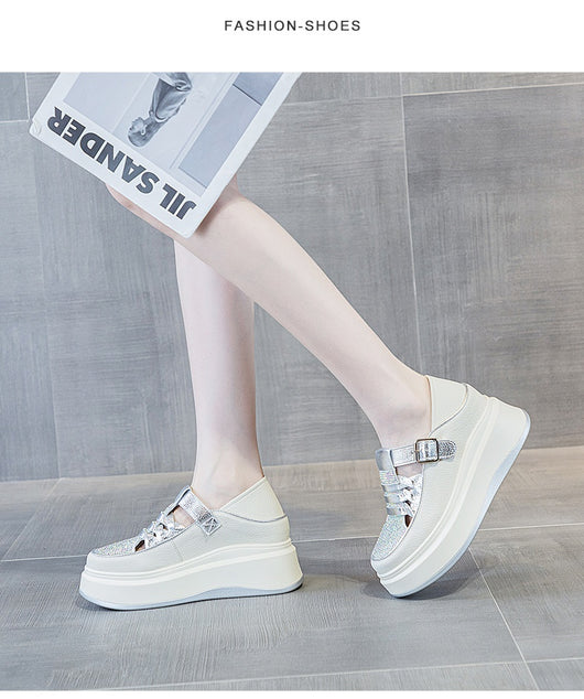 Zapatos Casuales Plataforma Cuña con Strass Reversibles - Image 52
