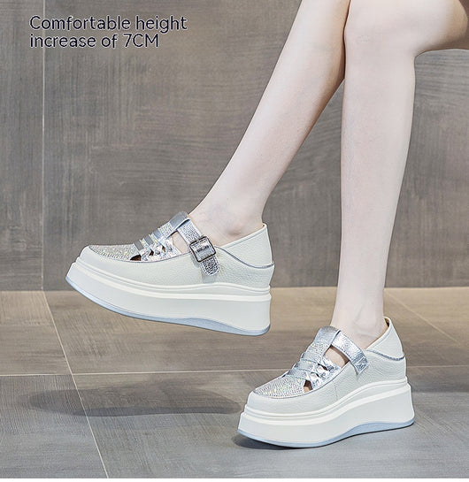 Zapatos Casuales Plataforma Cuña con Strass Reversibles - Image 53