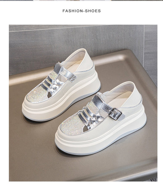 Zapatos Casuales Plataforma Cuña con Strass Reversibles - Image 61