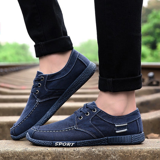 Zapatos de Lona Casual Estilo Coreano para Hombre - Image 8