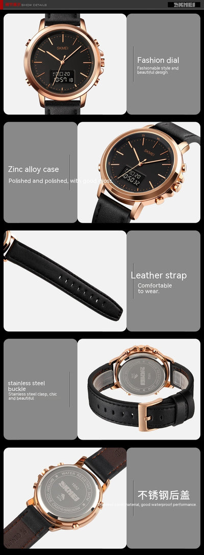 Reloj Deportivo Analógico con Correa de Cuero y Hebilla de Aleación - Image 20