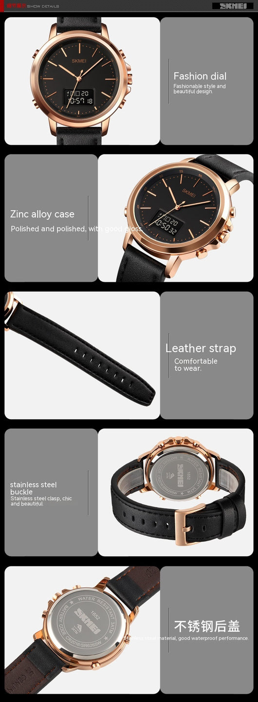 Reloj Deportivo Analógico con Correa de Cuero y Hebilla de Aleación - Image 20