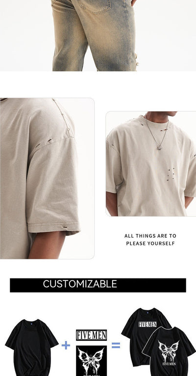 Camiseta Suelta Retro Crop para Hombre - Image 23