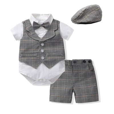 Traje Formal para Bebé Niño con Chaleco, Shorts y Pajarita - Image 10