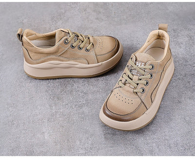 Zapatos de Cuero Genuino Estilo Británico con Plataforma y Cordones - Image 9