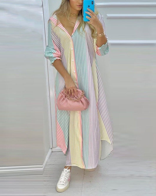 Vestido Elegante con Estampado de Moda y Mangas Largas - Image 14
