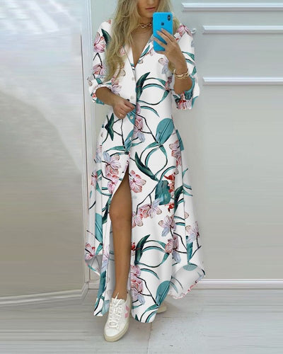 Vestido Elegante con Estampado de Moda y Mangas Largas - Image 24