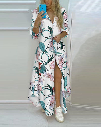 Vestido Elegante con Estampado de Moda y Mangas Largas - Image 25