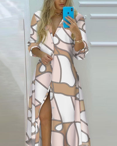Vestido Elegante con Estampado de Moda y Mangas Largas - Image 29