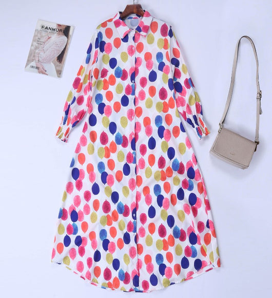 Vestido Elegante con Estampado de Moda y Mangas Largas - Image 32