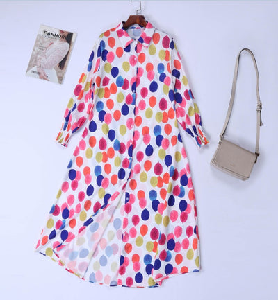 Vestido Elegante con Estampado de Moda y Mangas Largas - Image 34