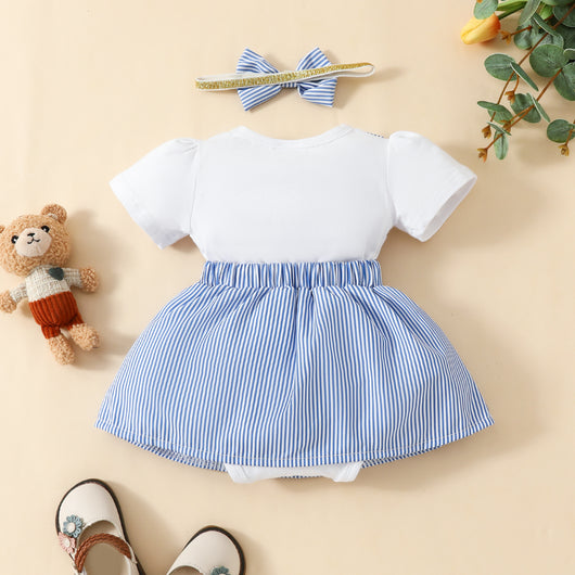 Vestido Corto para Bebé con Tirantes Bordados y Osito Adorable - Image 42