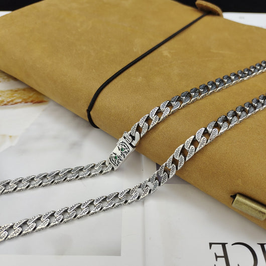 Collar de Plata Esterlina para Hombre Año del Tigre Diseño Minimalista - Image 14