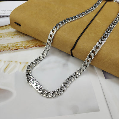 Collar de Plata Esterlina para Hombre Año del Tigre Diseño Minimalista - Image 15