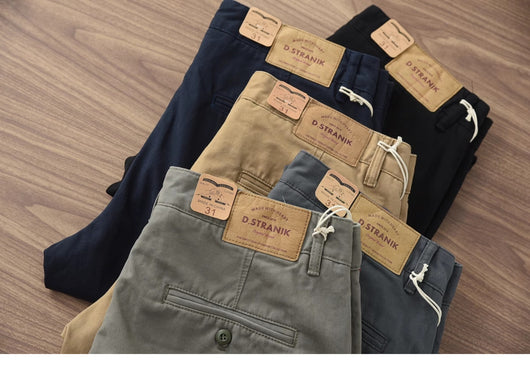 Pantalones Casuales de Algodón Twill para Hombre - Corte Recto y Cómodo - Image 35