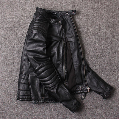 Chaqueta de Cuero Slim Fit con Cuello Alto para Hombre - Diseño Moderno y Trendy - Image 26