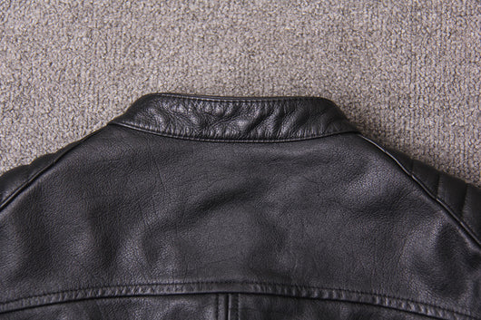 Chaqueta de Cuero Slim Fit con Cuello Alto para Hombre - Diseño Moderno y Trendy - Image 27