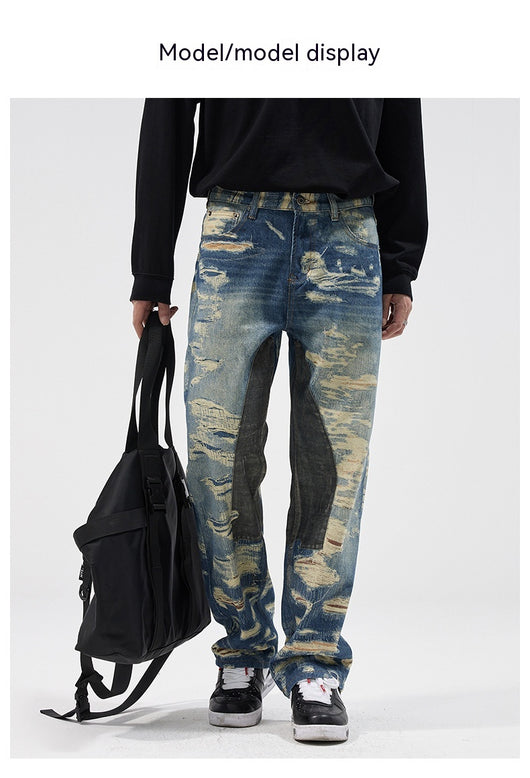 Pantalones Vaqueros Rectos Estampados con Estilo Urbano - Image 12