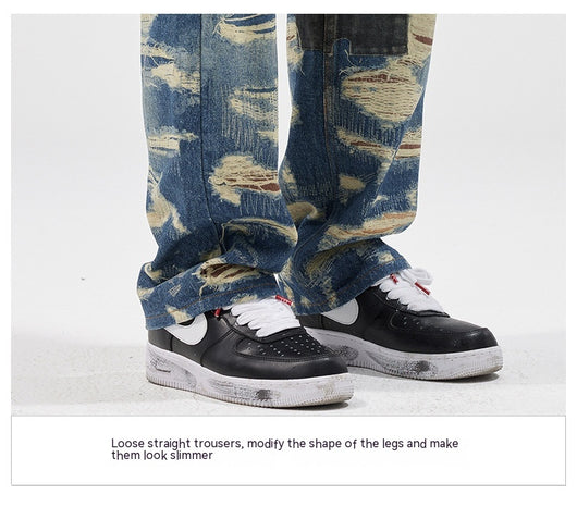 Pantalones Vaqueros Rectos Estampados con Estilo Urbano - Image 18
