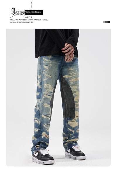 Pantalones Vaqueros Rectos Estampados con Estilo Urbano - Image 26