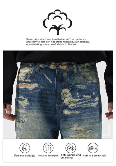 Pantalones Vaqueros Rectos Estampados con Estilo Urbano - Image 29