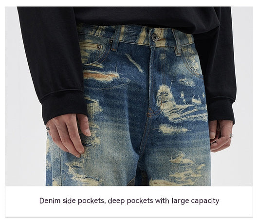 Pantalones Vaqueros Rectos Estampados con Estilo Urbano - Image 30